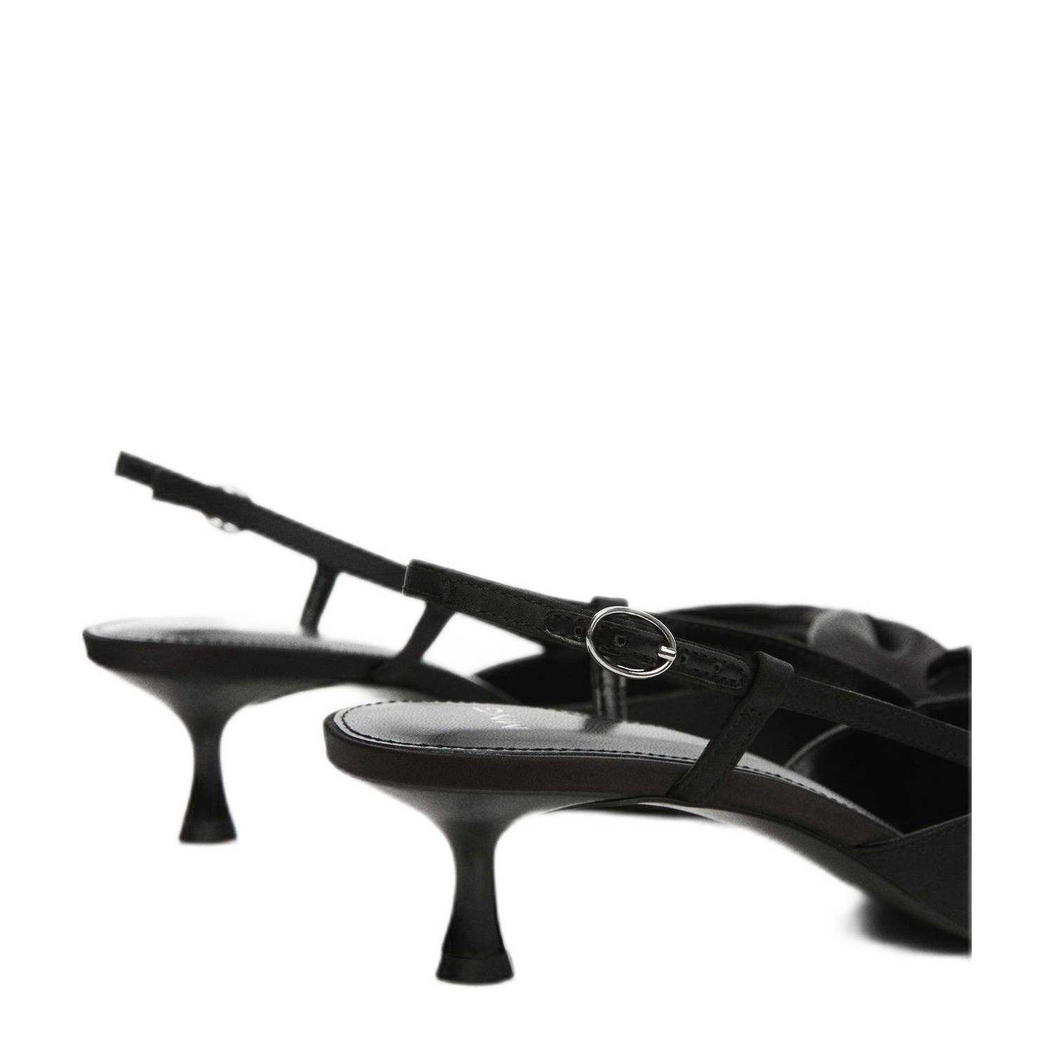 Mango slingback pumps met strik zwart
