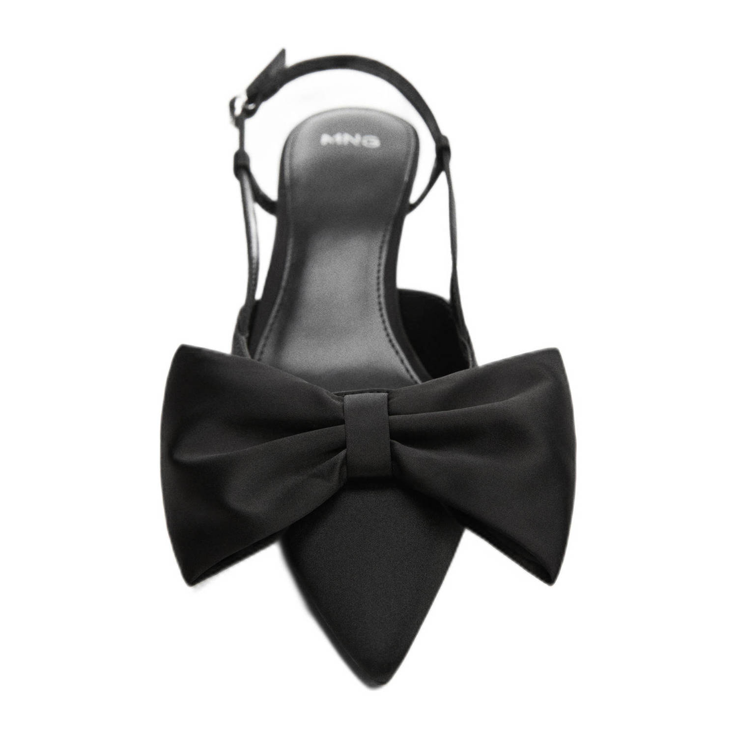 Mango slingback pumps met strik zwart