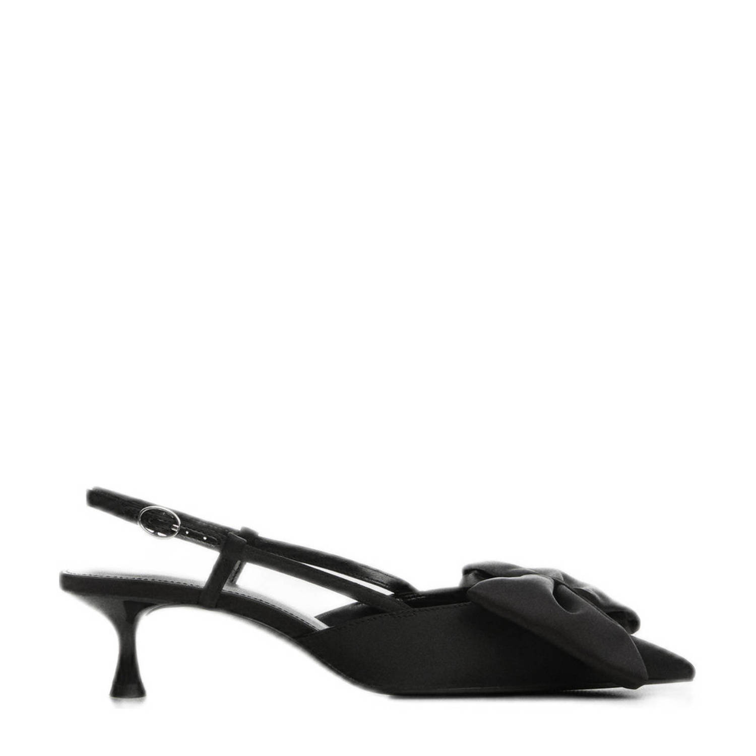 Mango slingback pumps met strik zwart