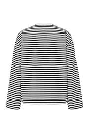 thumbnail: PIECES gestreepte longsleeve wit/zwart