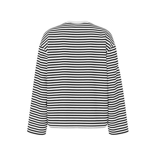 PIECES gestreepte longsleeve wit/zwart afbeelding