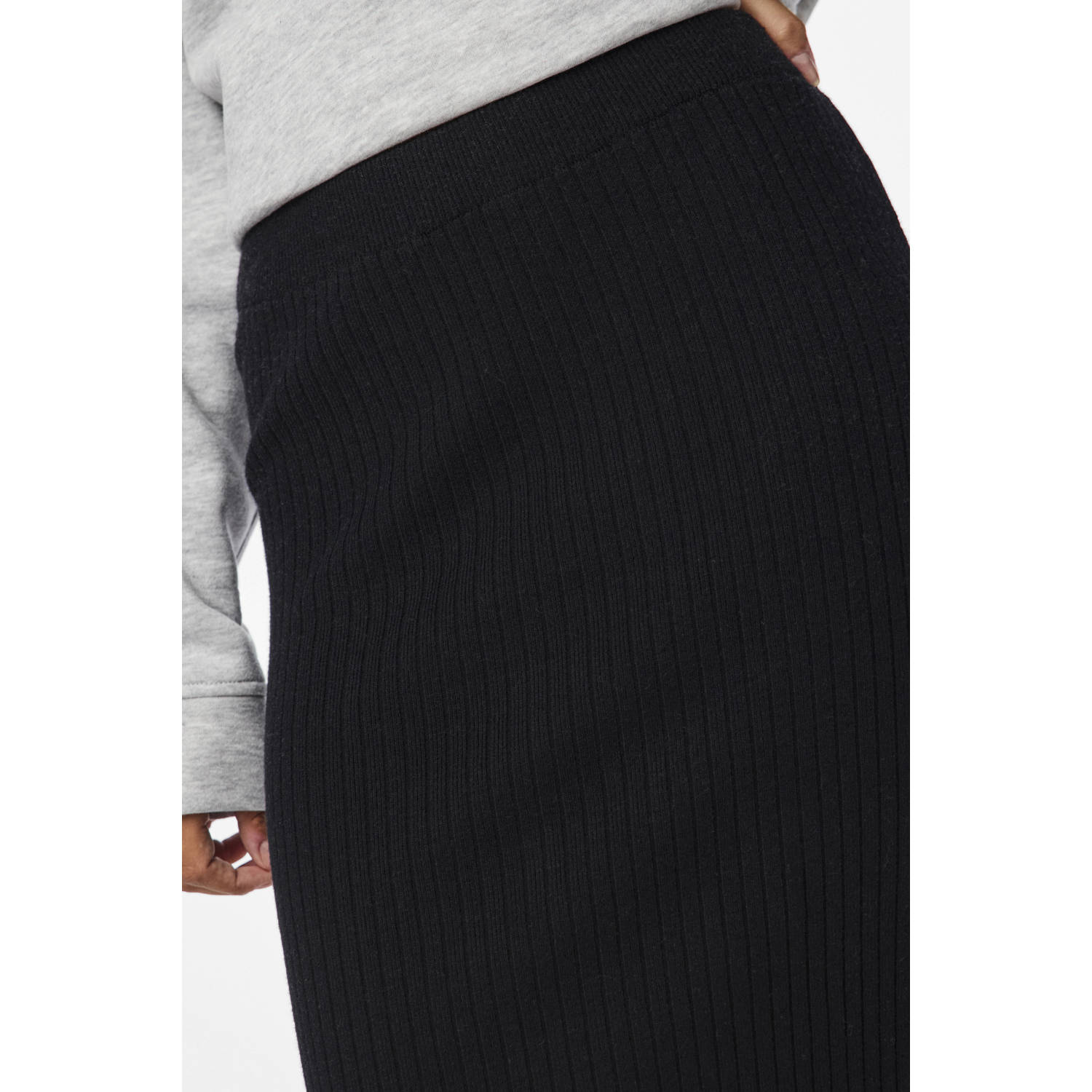 PIECES midi rok PCCRISTA zwart