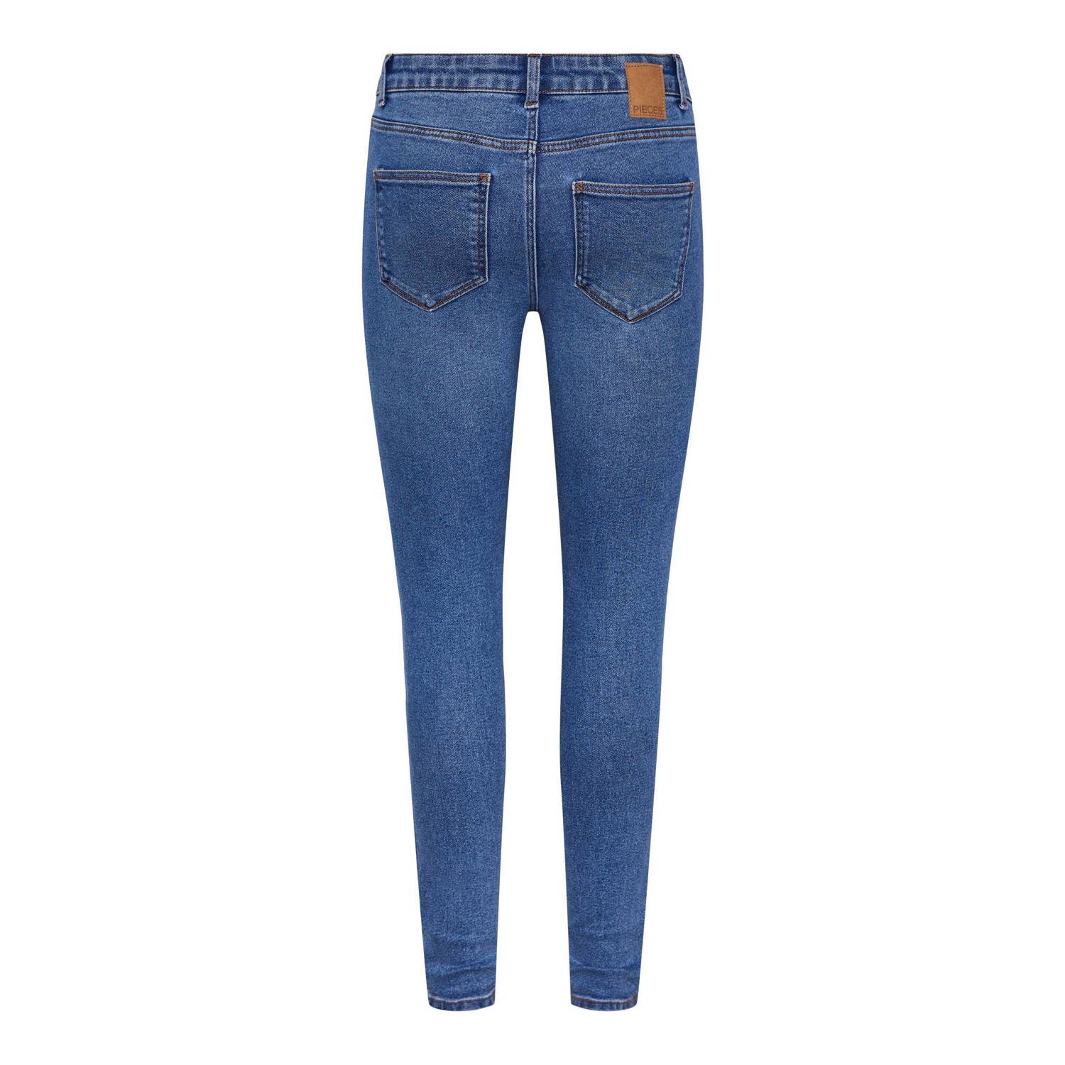 PIECES skinny jeans PCDANA medium blue denim