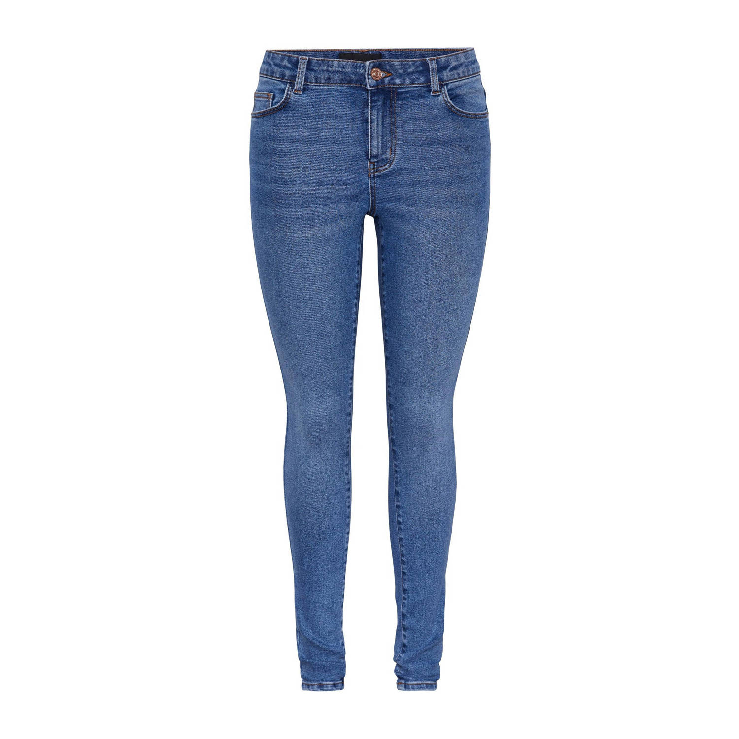 PIECES skinny jeans PCDANA medium blue denim