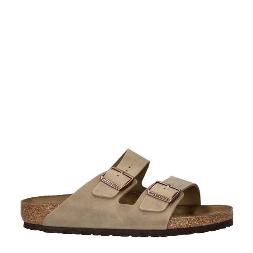 Birkenstock Arizona BS nubuck slippers taupe afbeelding