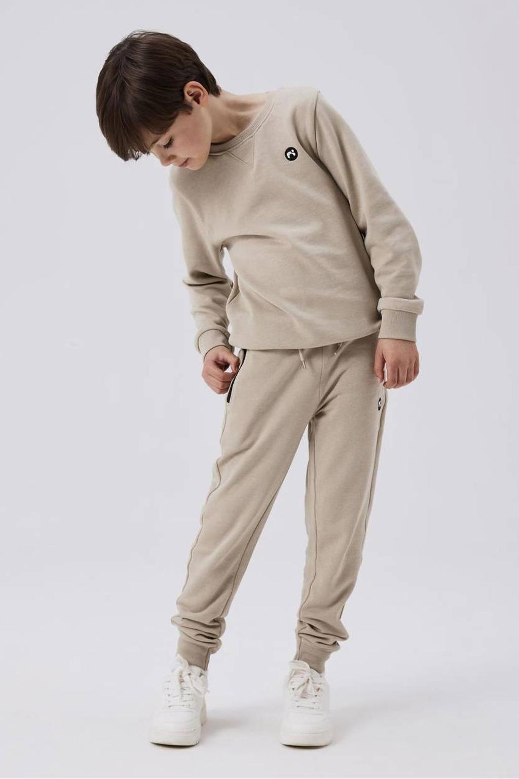 NAME IT KIDS sweater NKMVIMO lichtbruin