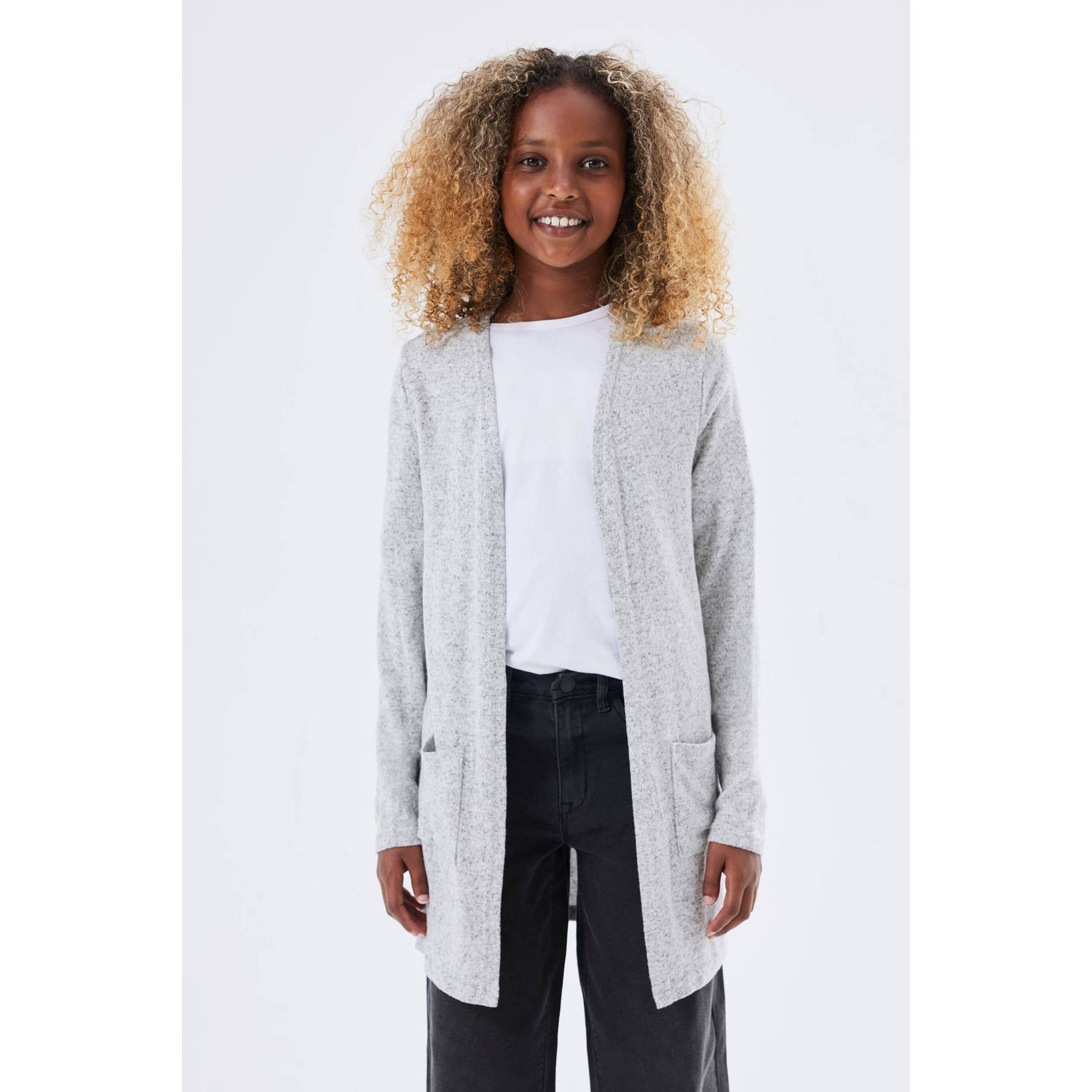 NAME IT KIDS vest NKFVICTI grijs