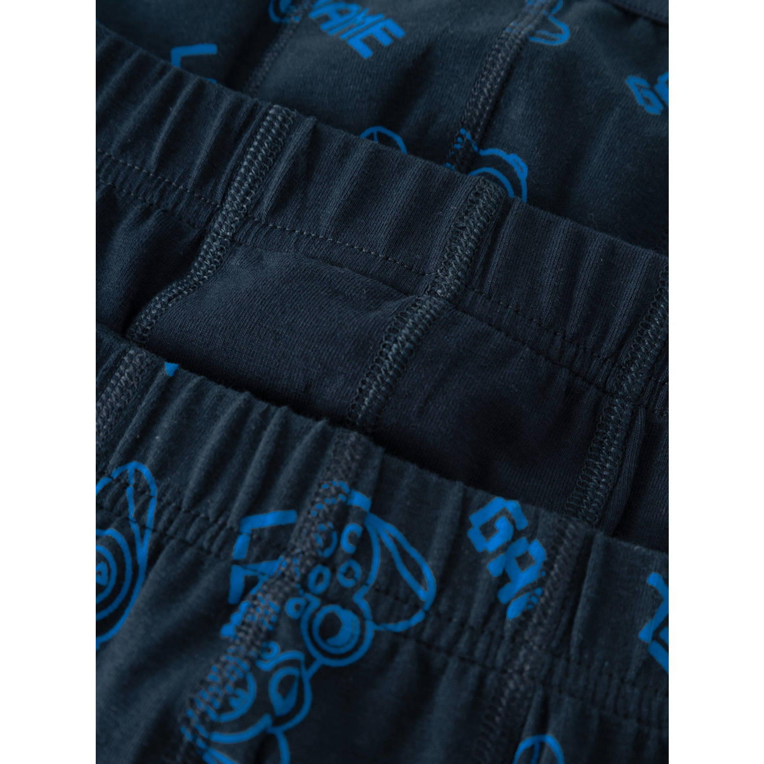 NAME IT MINI boxershort NMMTIGHTS- set van 3 donkerblauw blauw