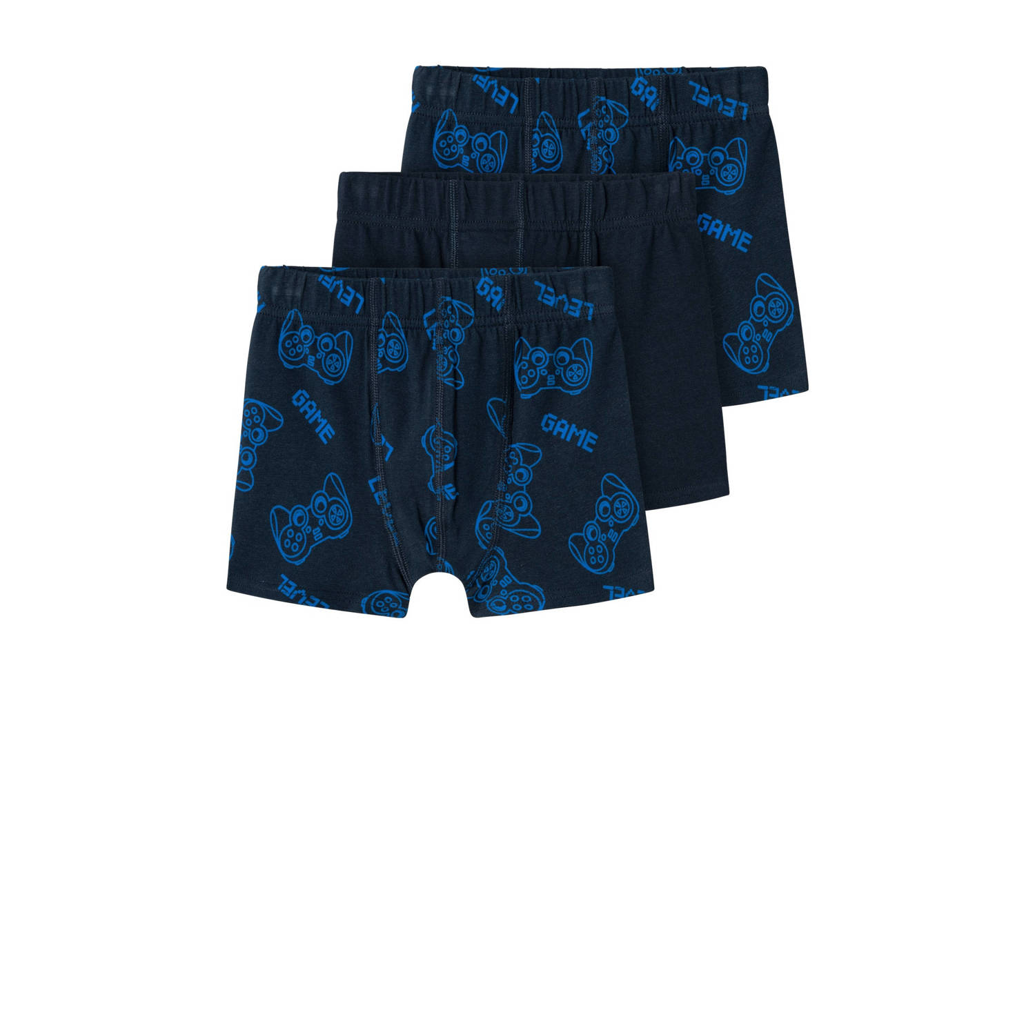 Name it MINI boxershort NMMTIGHTS- set van 3 donkerblauw blauw Jongens Stretchkatoen 104