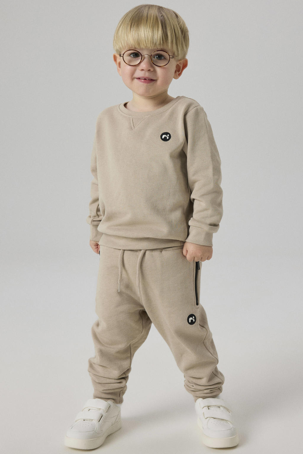 NAME IT MINI slim fit joggingbroek NMMVIMO lichtbruin