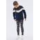 NAME IT KIDS legging NKFVIVIAN met all over print donkerblauw/meerkleurig