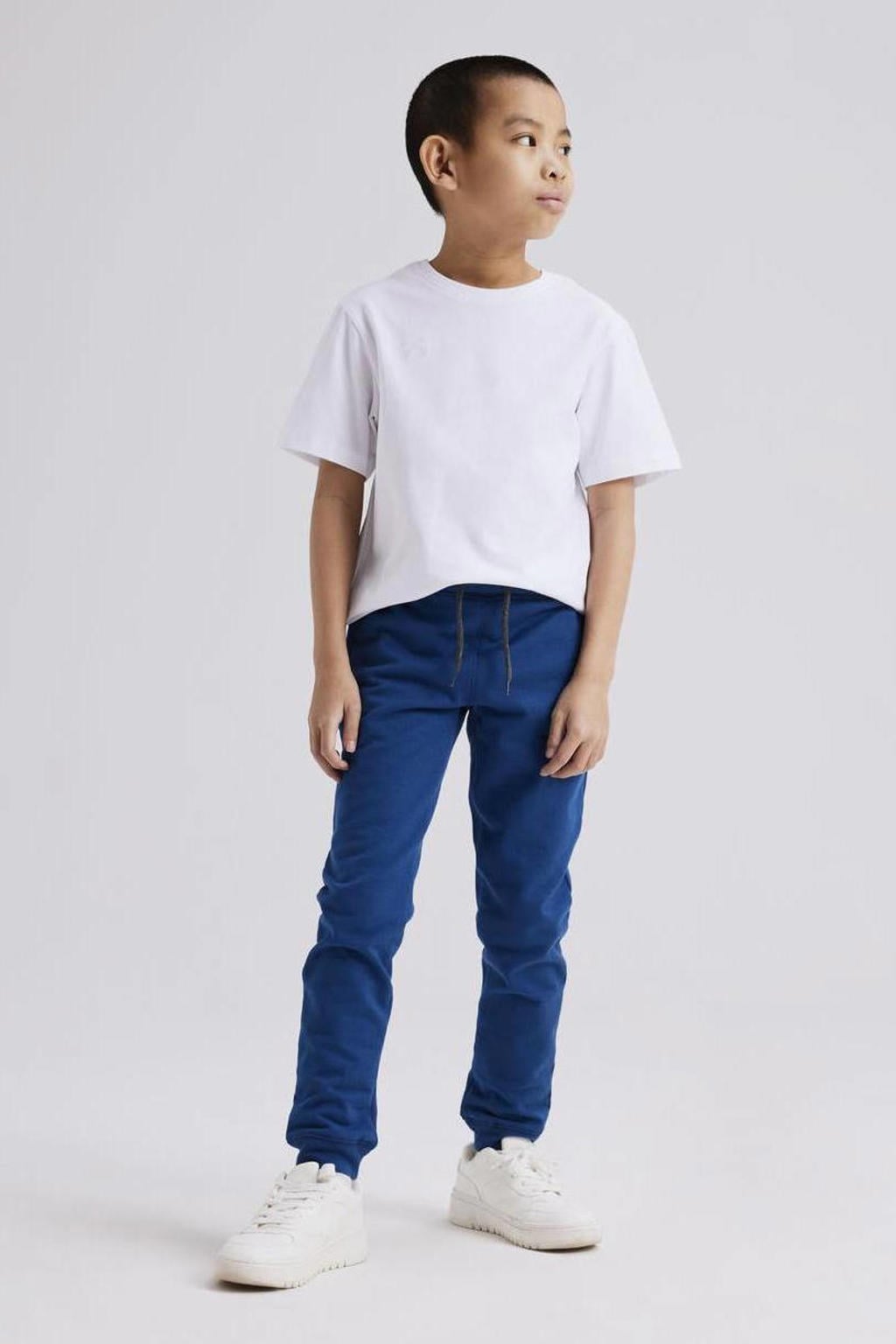NAME IT KIDS regular fit joggingbroek NKMSWEAT petrolblauw