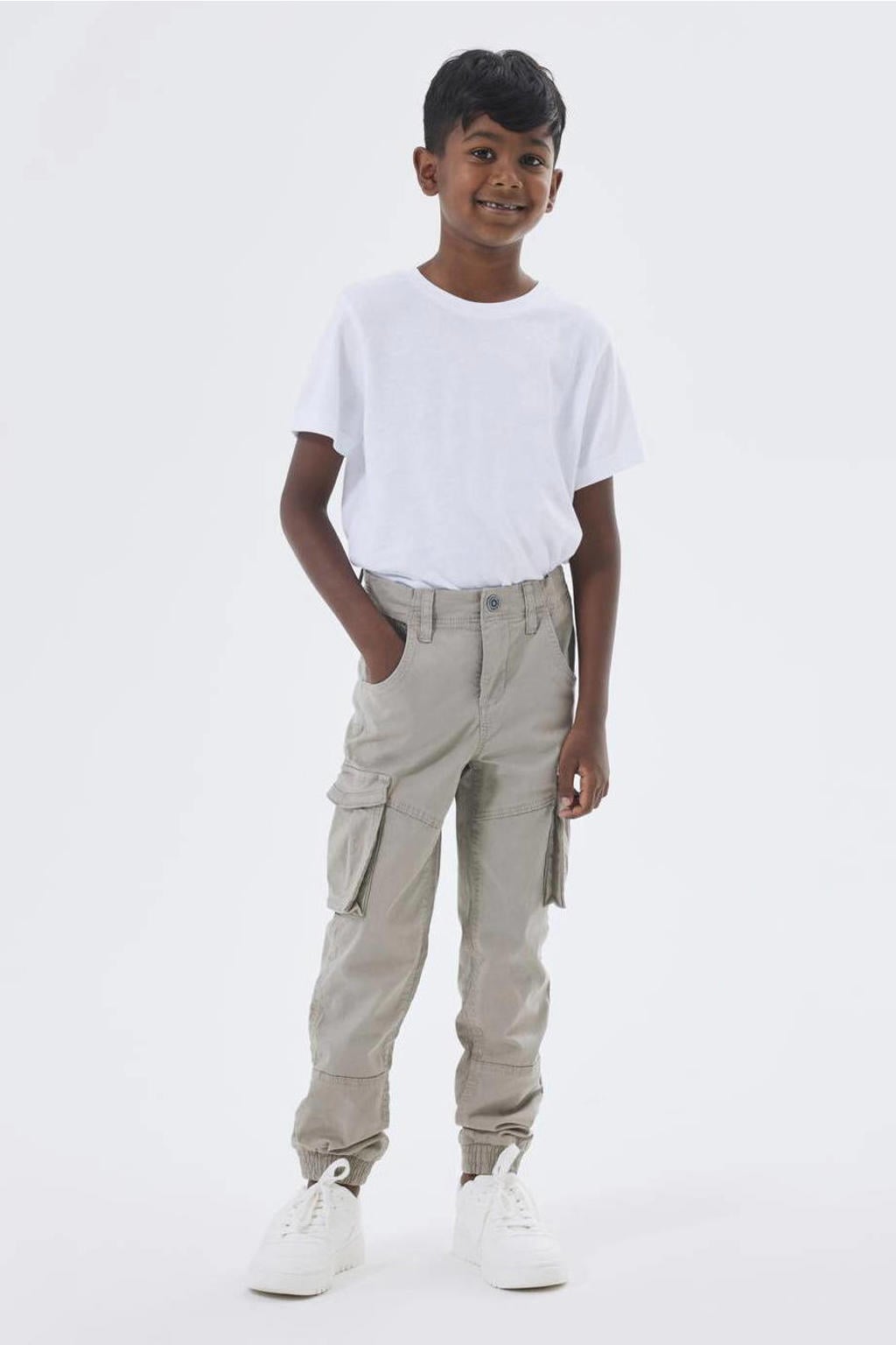 NAME IT KIDS regular fit cargobroek NKMRYAN beige