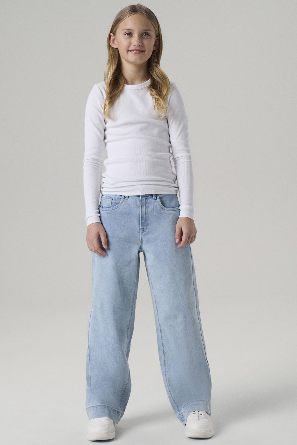NAME IT KIDS wide leg jeans NKFROSE light blue denim
