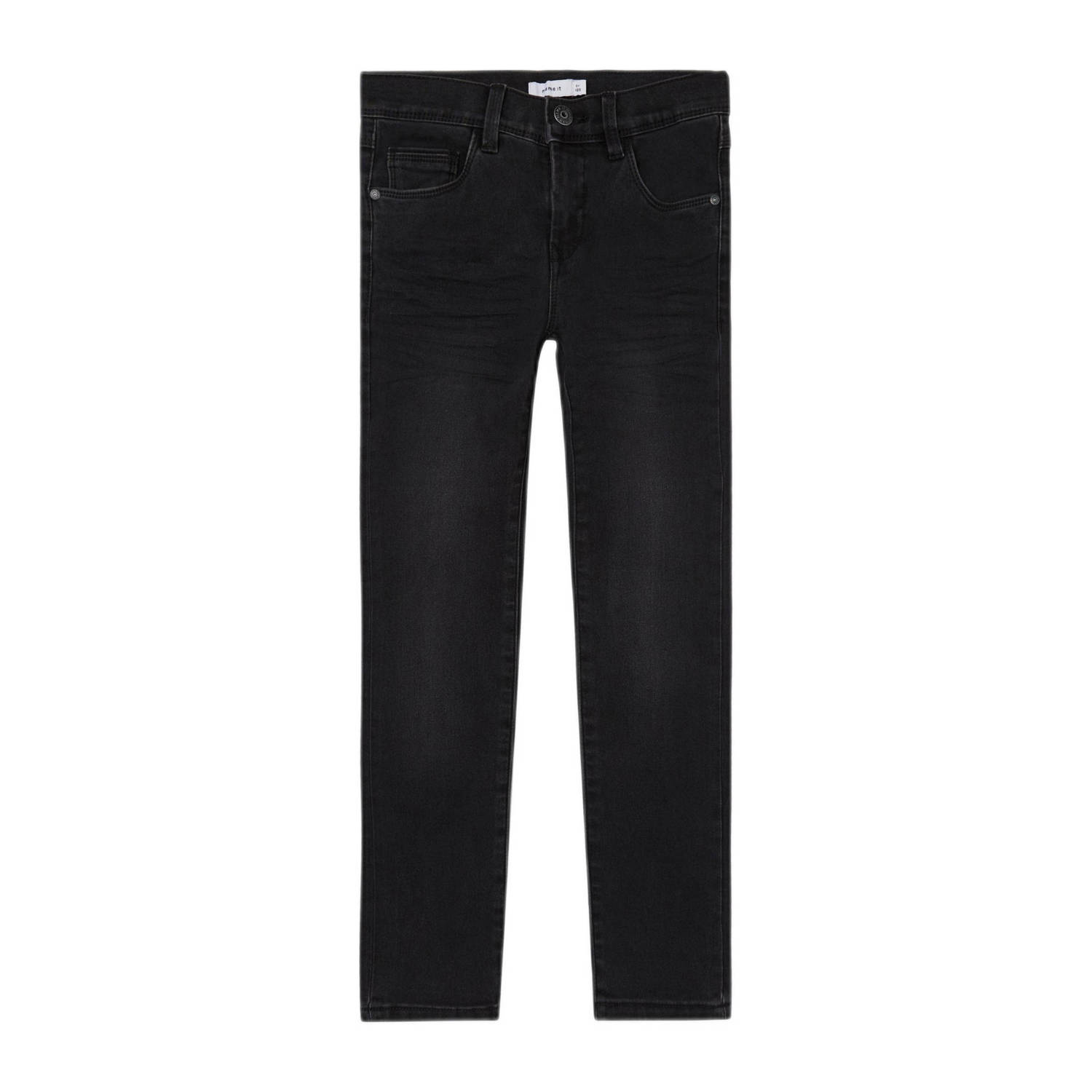 Name it KIDS slim fit jeans NKMROBIN black denim Zwart Jongens Stretchdenim 116