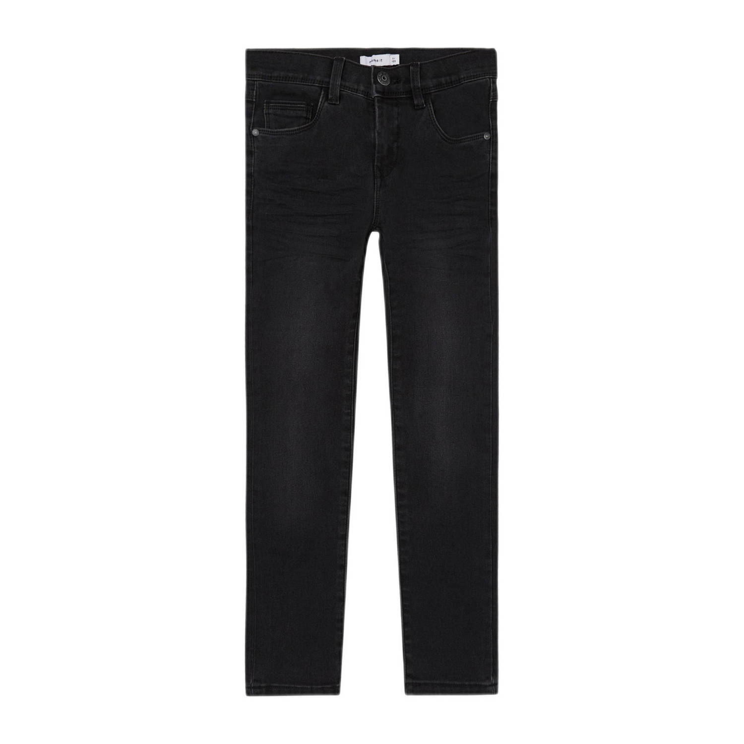 Name it KIDS slim fit jeans NKMROBIN black denim Zwart Jongens Stretchdenim 104