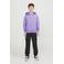 JACK & JONES JUNIOR hoodie JJESTAR  met tekst paars