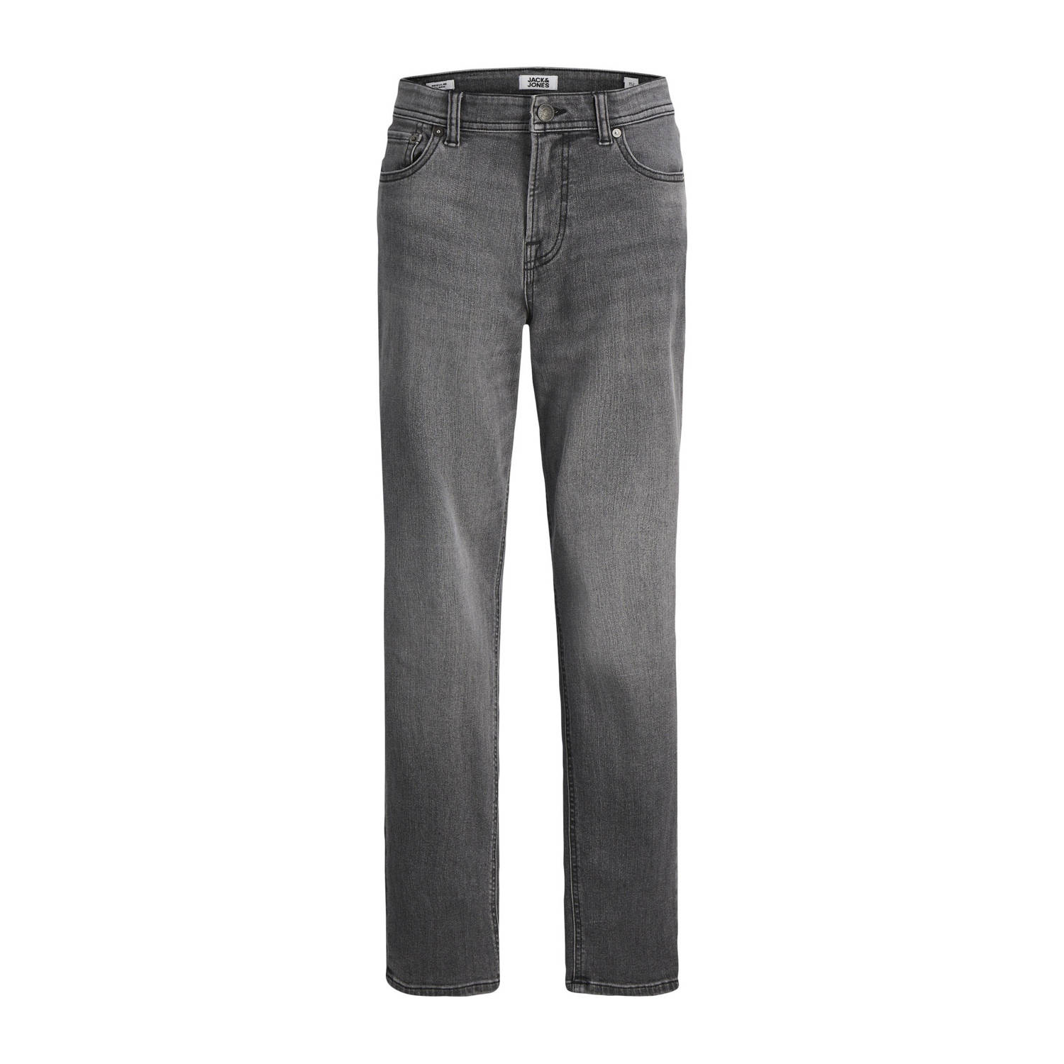 Jack & jones JUNIOR regular fit jeans JJICLARK grey denim Grijs Jongens Stretchdenim 128