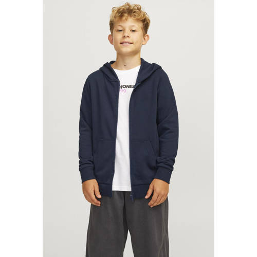 JACK & JONES JUNIOR sweatvest JJEBRADLEY donkerblauw afbeelding