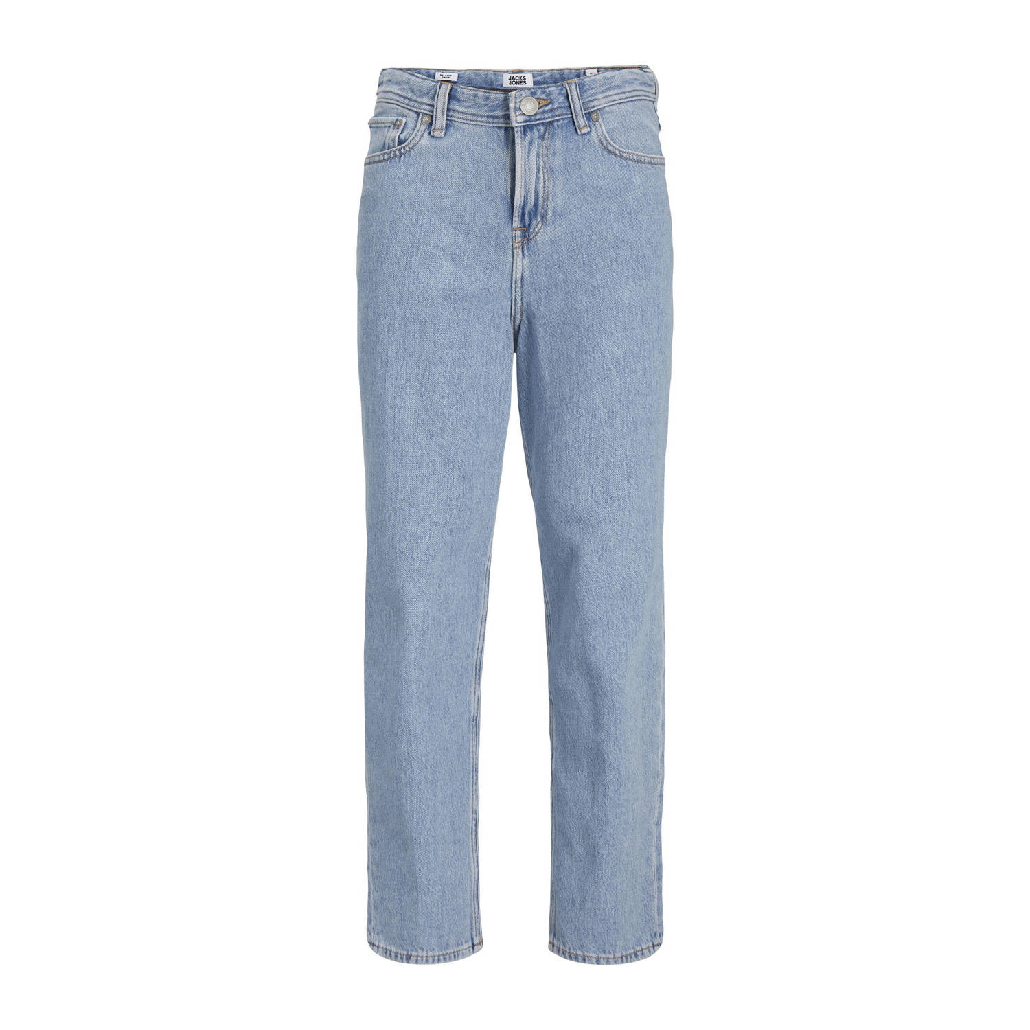 Jack & jones JUNIOR loose fit jeans JJICHRIS light blue denim Blauw Jongens Katoen 146