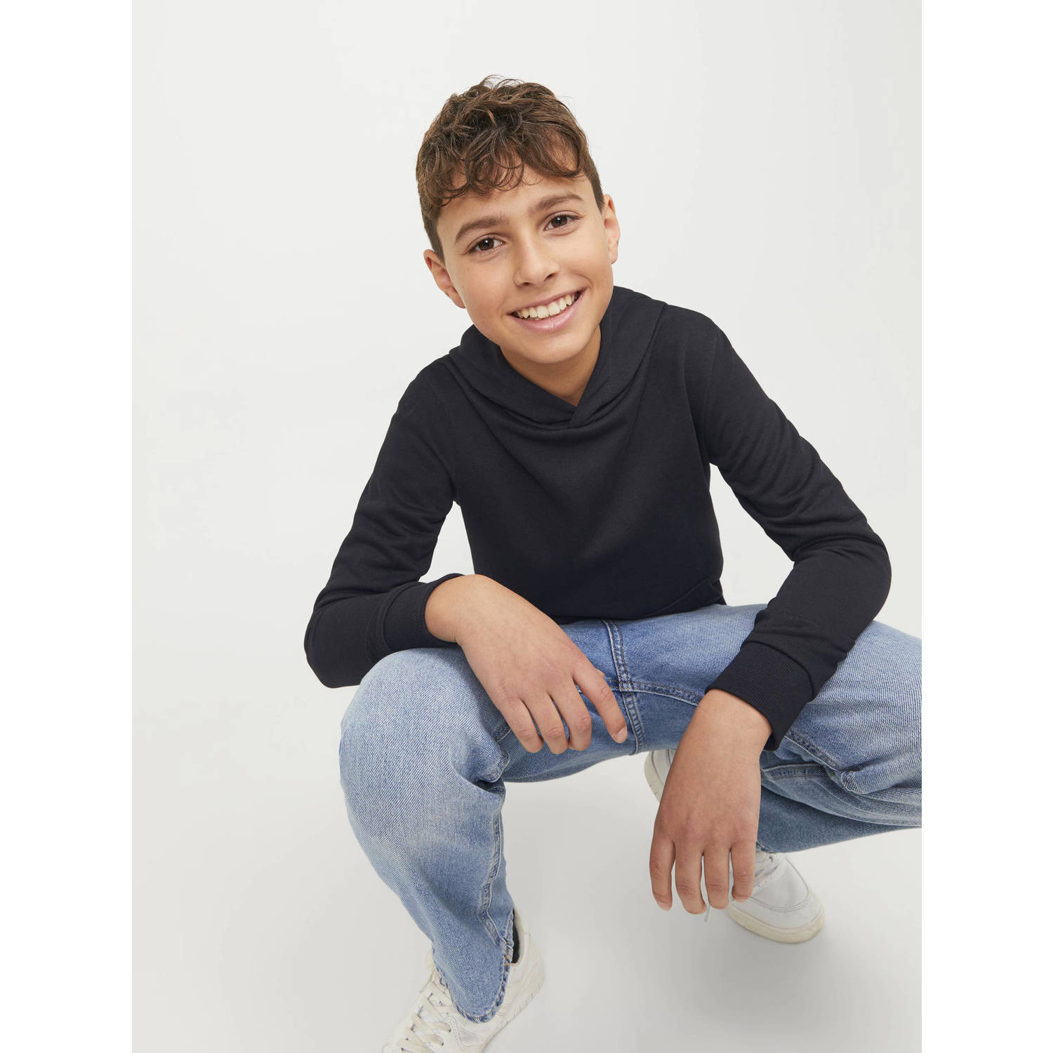 JACK & JONES JUNIOR hoodie JJEBRADLEY zwart