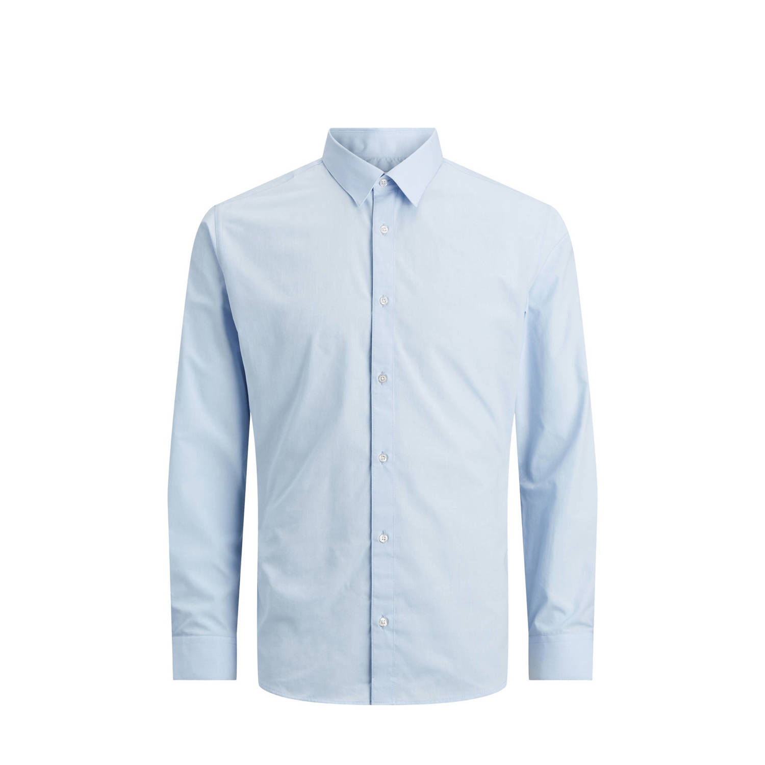 Jack & jones JUNIOR overhemd lichtblauw Jongens Polyester Klassieke kraag 116