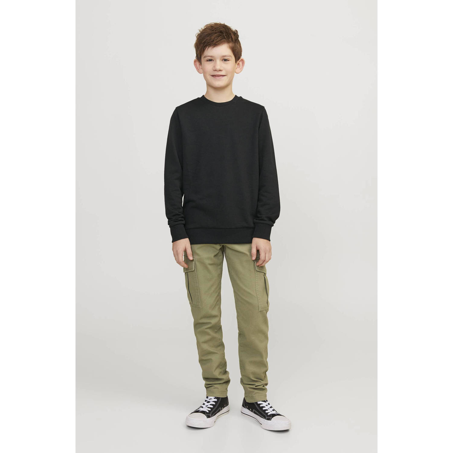 JACK & JONES JUNIOR sweater JJEBRADLEY zwart
