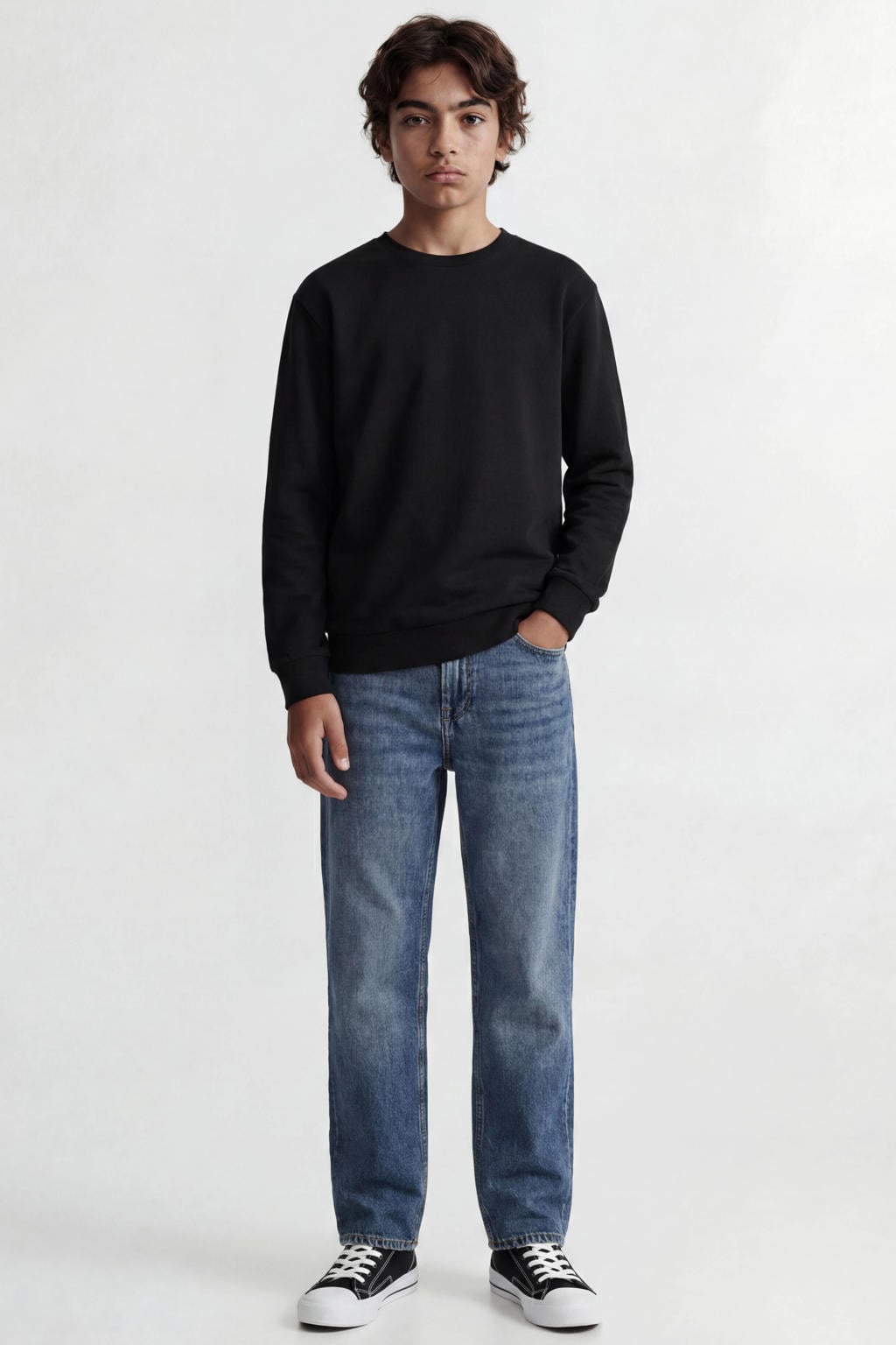 JACK & JONES JUNIOR sweater JJEBRADLEY zwart
