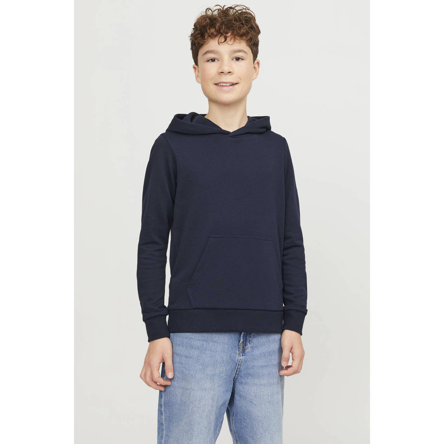 JACK & JONES JUNIOR hoodie JJEBRADLEY donkerblauw