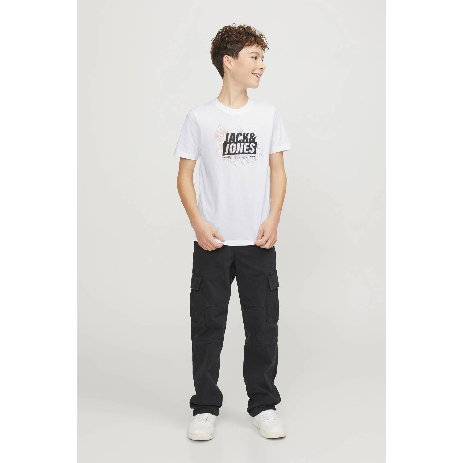 JACK & JONES JUNIOR T-shirt JCOMAP met printopdruk wit