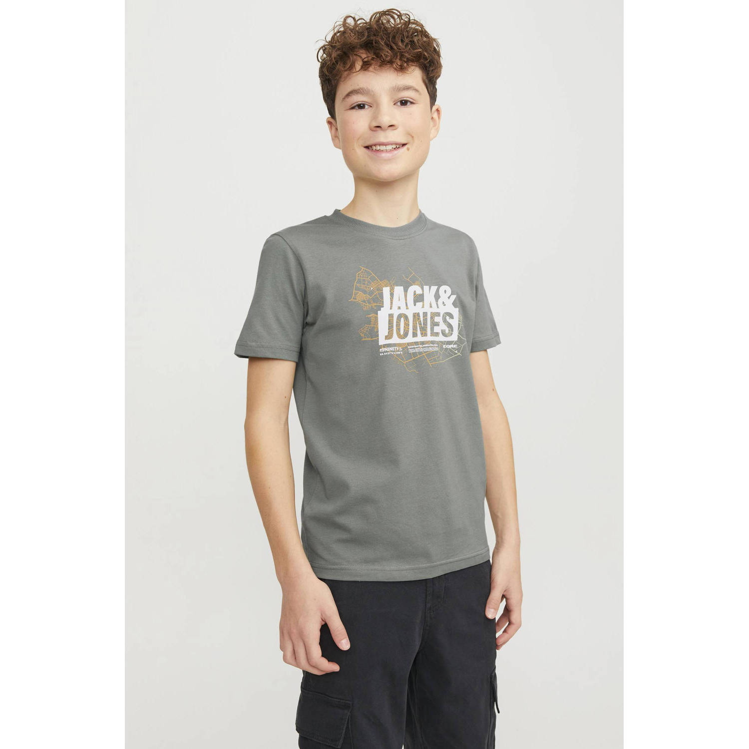 JACK & JONES JUNIOR T-shirt JCOMAP met printopdruk lichtgroen