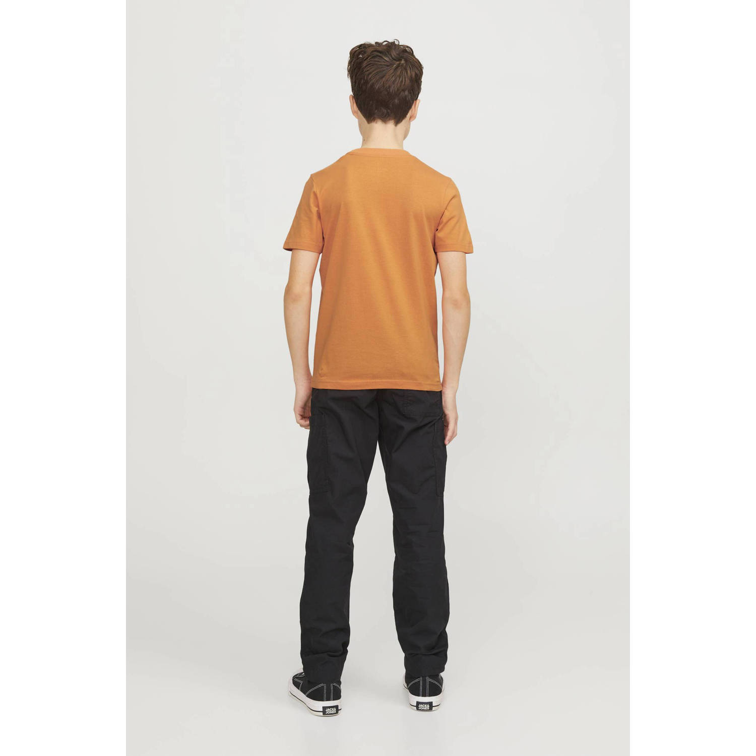 JACK & JONES JUNIOR T-shirt JCOMAP met printopdruk oranje