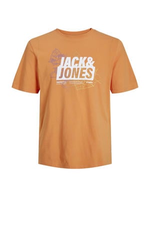 T-shirt JCOMAP met printopdruk oranje