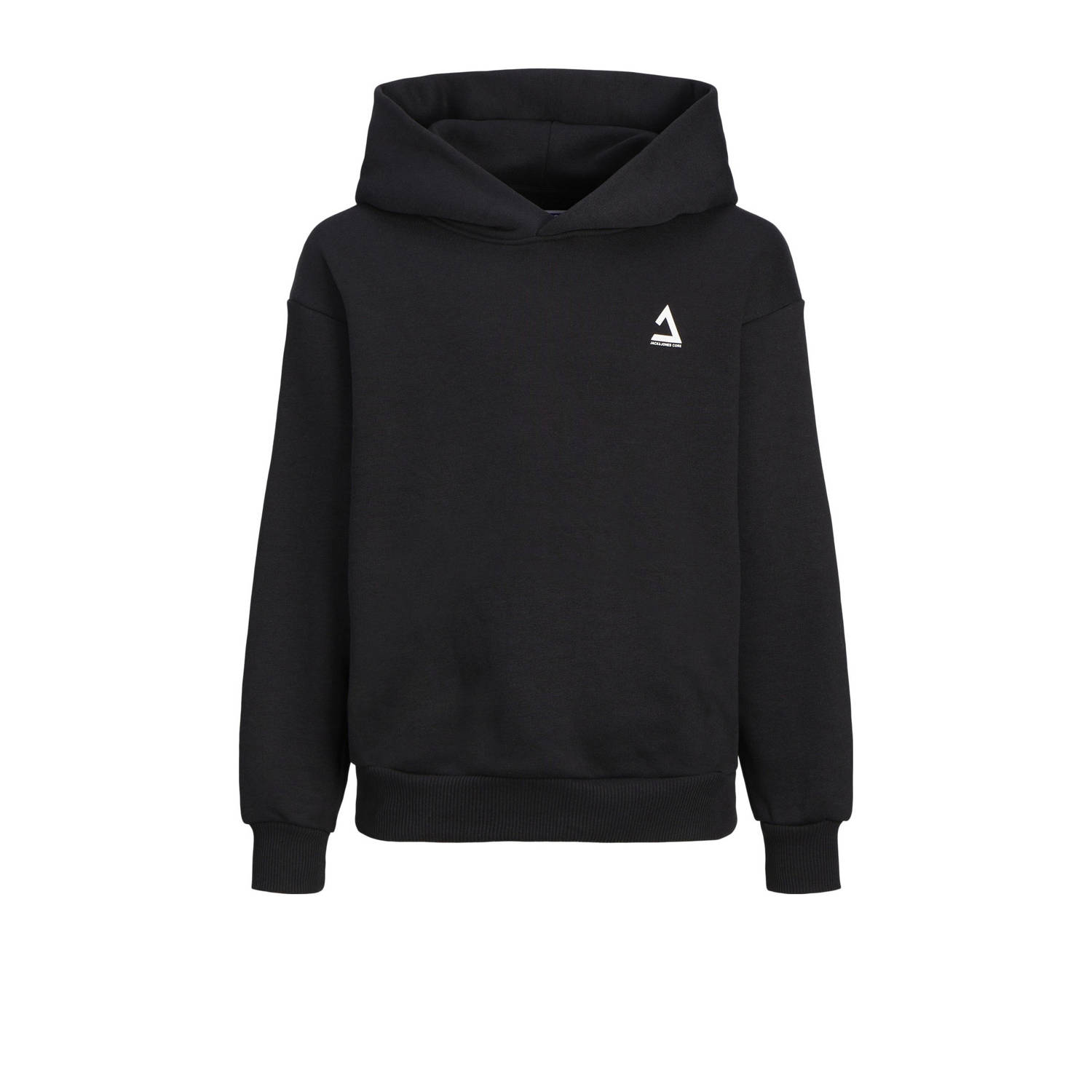 Jack & jones JUNIOR hoodie JCOTRIANGLE met backprint zwart paars Sweater 140