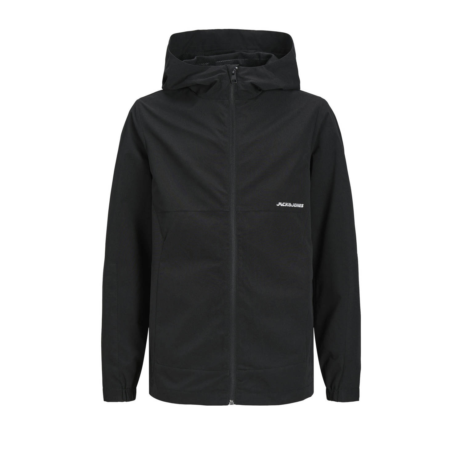 Jack & jones JUNIOR softshell jas JJALEX zwart Jongens Polyester Capuchon 140