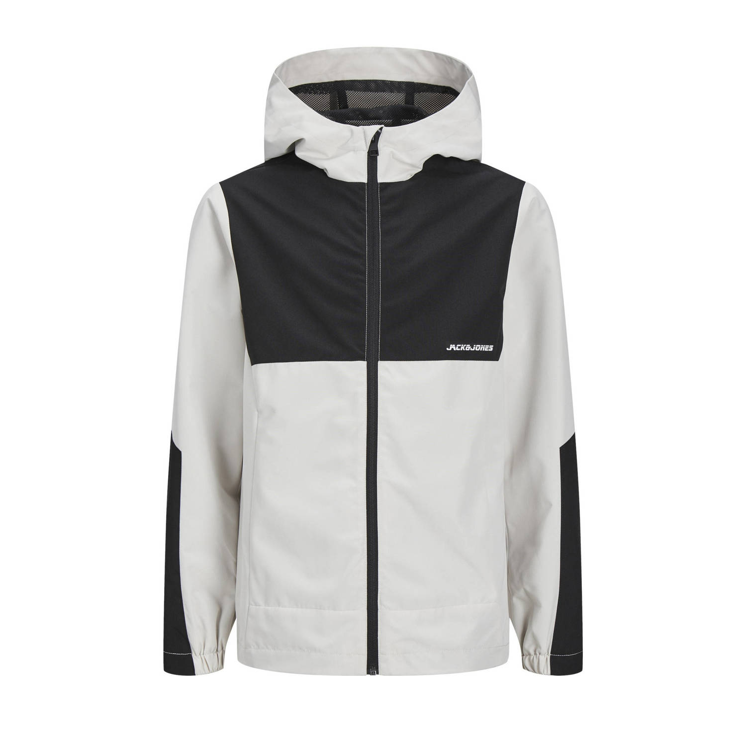 Jack & jones JUNIOR softshell jas JJALEX wit zwart Jongens Polyester Capuchon 128