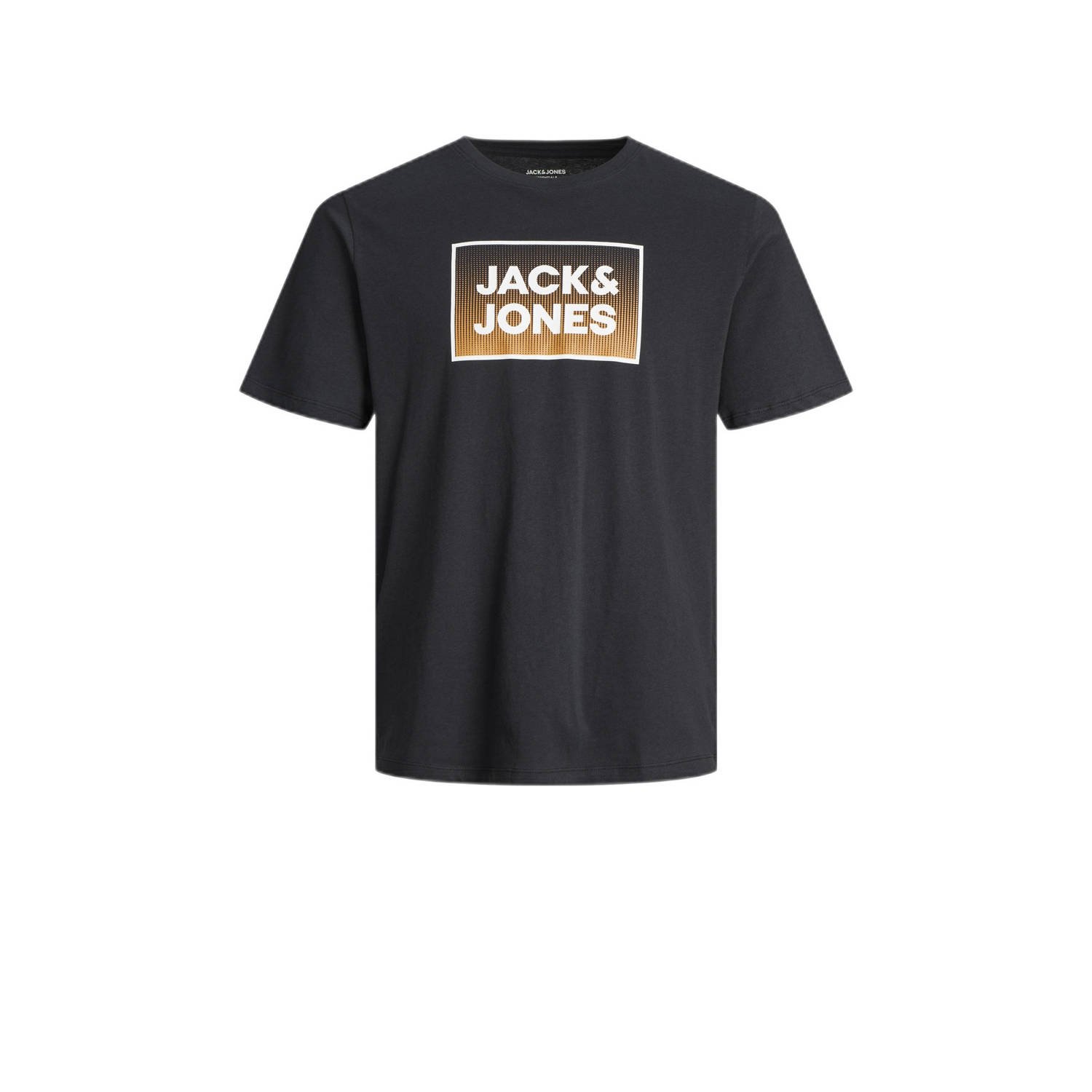 Jack & jones JUNIOR T-shirt JJSTEEL met printopdruk donkerblauw Jongens Katoen Ronde hals 116