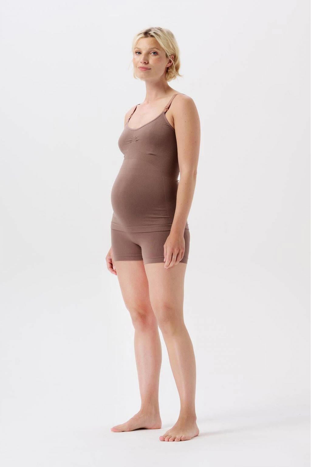 Noppies seamless zwangerschapsshort Laila taupe