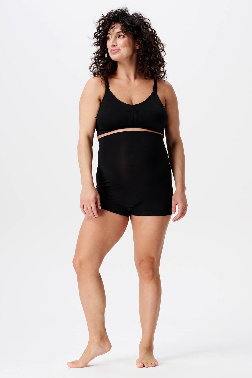 Noppies seamless zwangerschapsshort Laila zwart