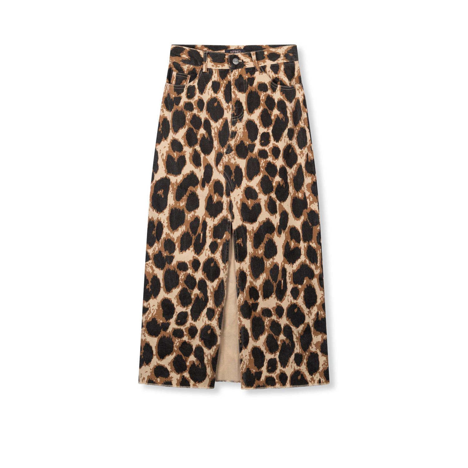 Refined Department rok met panterprint bruin