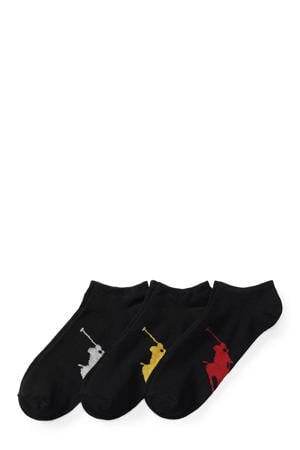 sneakersokken - zwart (set van 3)