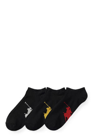 sneakersokken - zwart (set van 3)