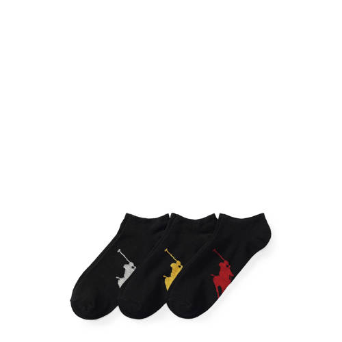 Ralph Lauren sneakersokken - set van 3 zwart afbeelding
