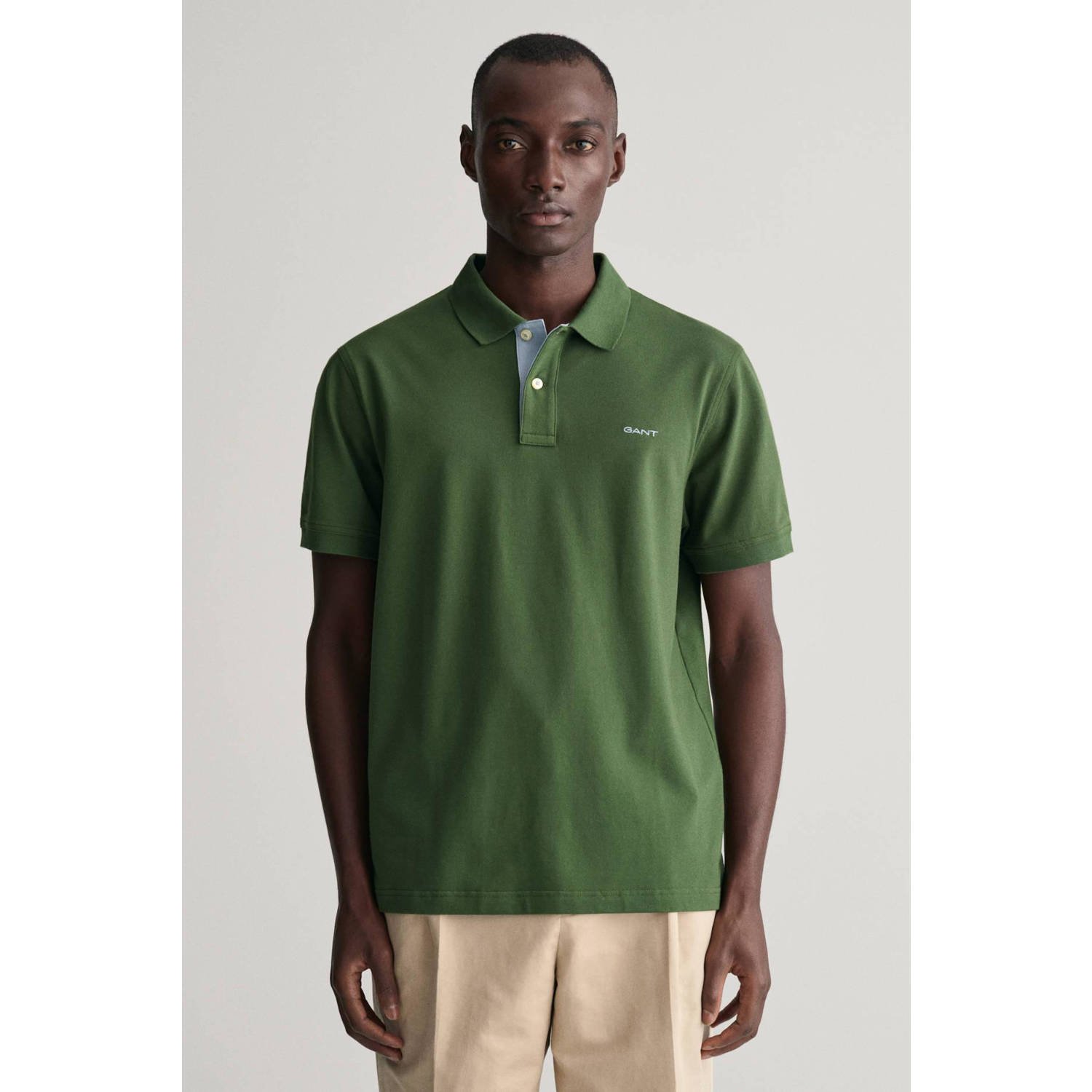 Gant Polo Shirt Korte Mouw Regular Fit Contrast Pique Rugger Polo
