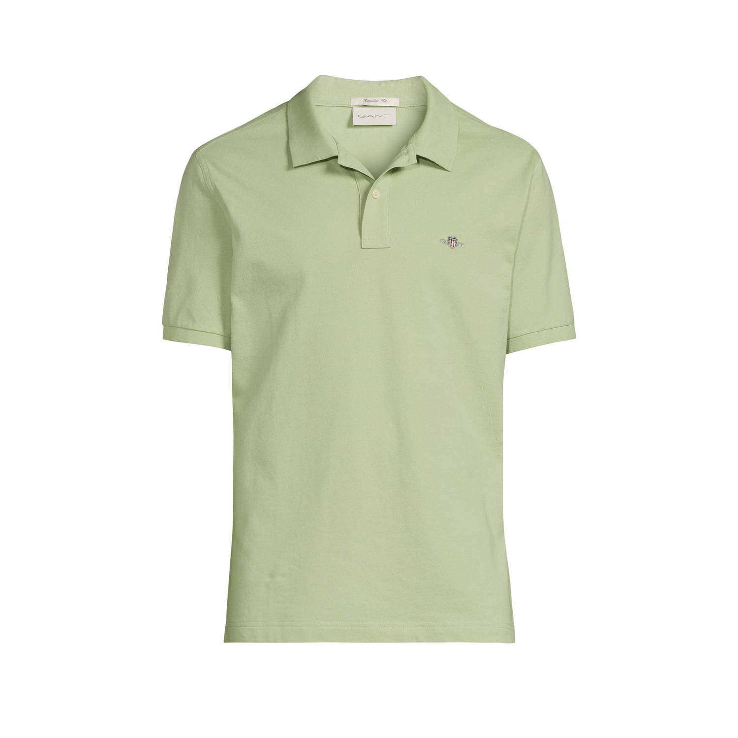 Gant Poloshirt REG SHIELD SS PIQUE POLO met logo en platte breikraag 100% katoen pique