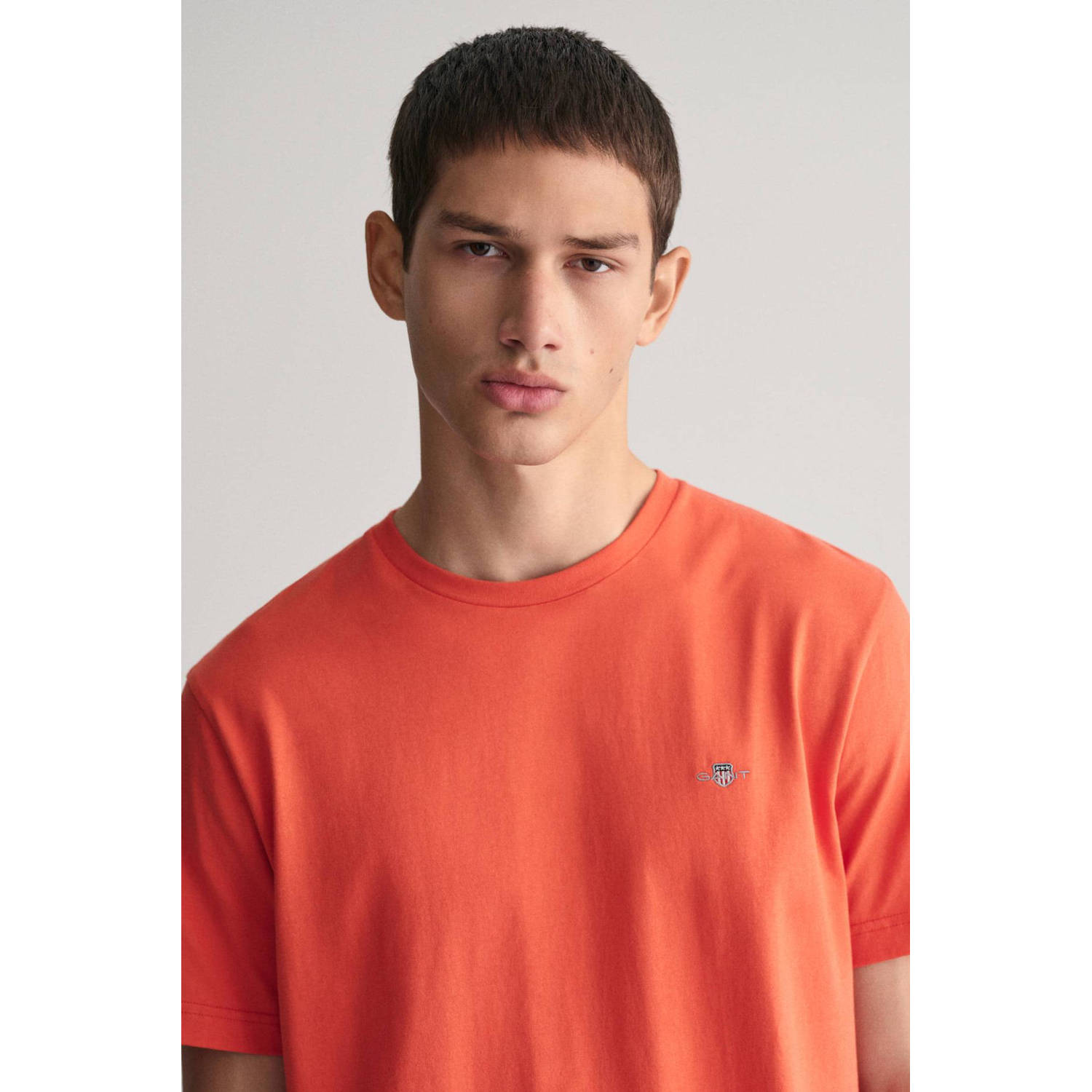 GANT regular fit T-shirt met logo en borduursels