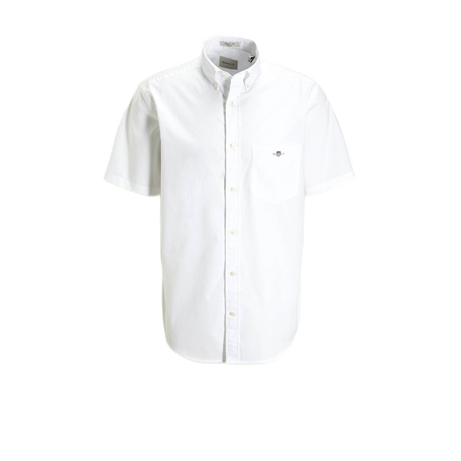 Gant Casual wit overhemd korte mouw White Heren