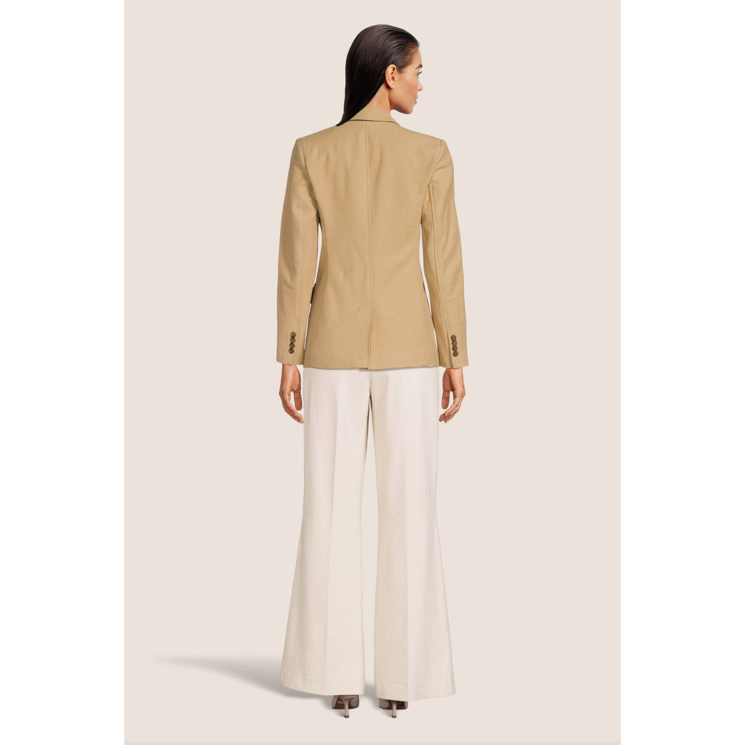 Lauren Ralph Lauren getailleerde blazer met borduursels beige