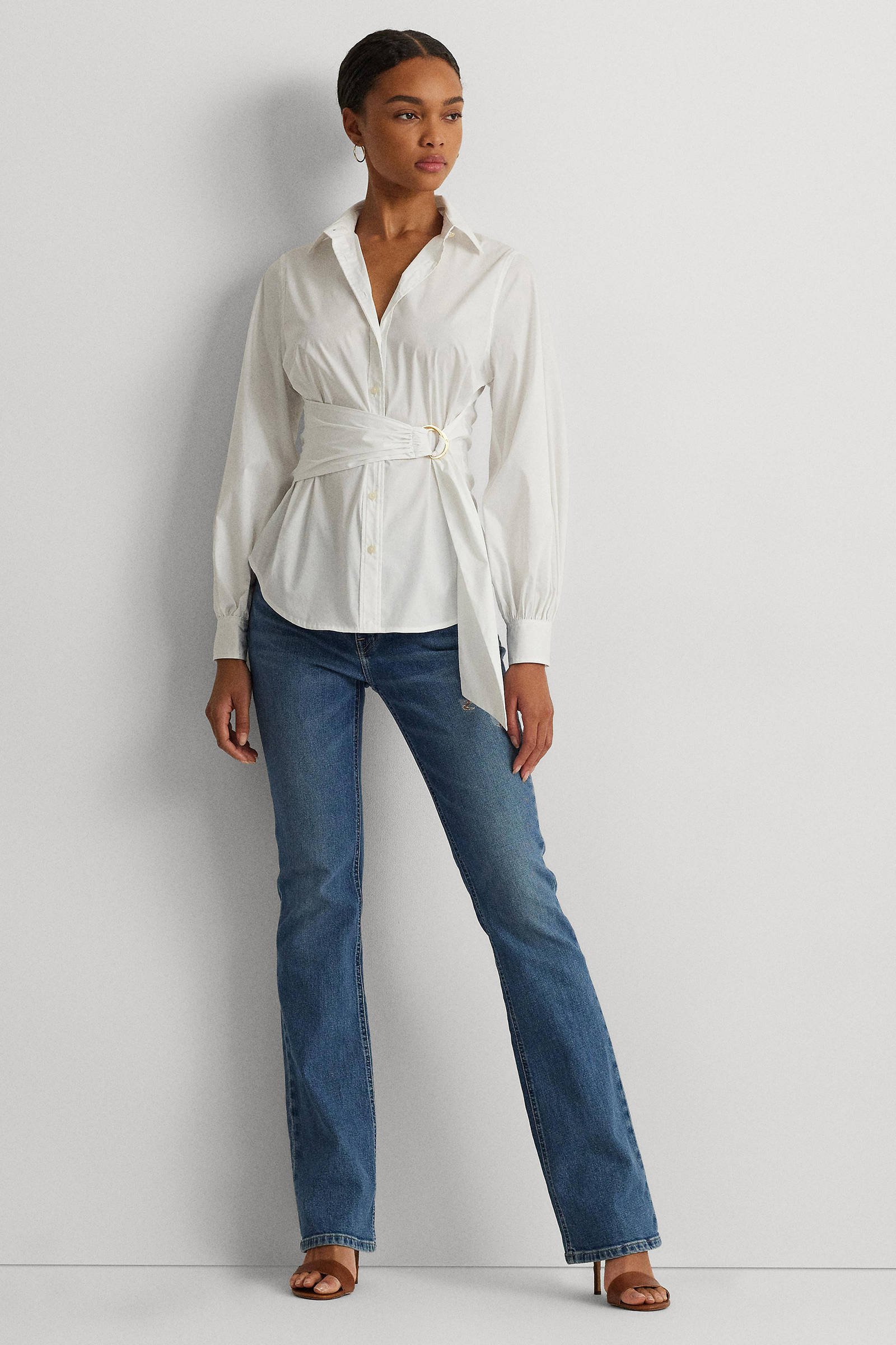 Ralph lauren witte discount blouse