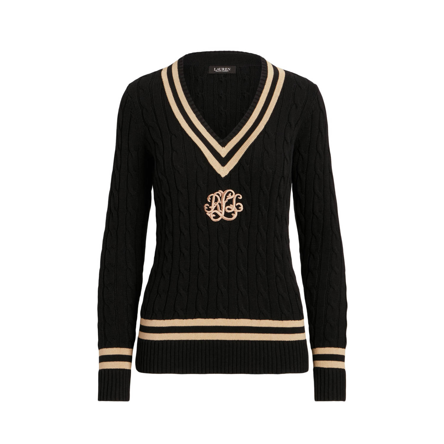 Lauren Ralph Lauren Gebreide pullover met labelstitching model 'MEREN'